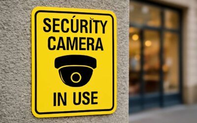 Maximize Deterrence with a Clear security camera in use sign for Safer Spaces.